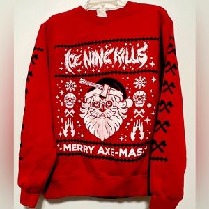 Ice Nine Kills INK merry axe-mas official merch Christmas sweater holiday IX